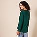 Amazon Essentials Women's Long-Sleeve Woven Blouse, Dark Green, X-Large
