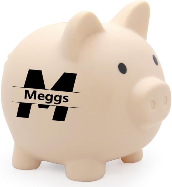 Alcancía personalizada, nombre personalizado para niñas y niños, banco de dinero de plástico irrompible, alcancías de tres tamaños, regalos para