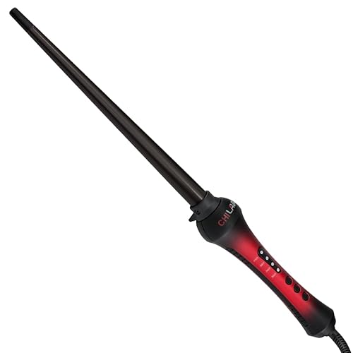 CHI Varita cónica de lava, versátil rizador de pelo para rizos impecables, temperatura más baja, para longitudes de cabello medianas a largas,