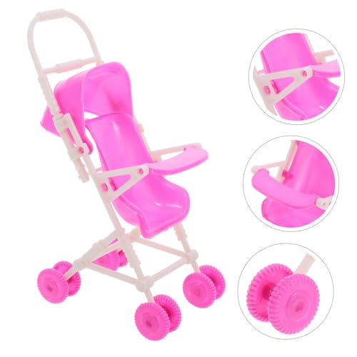 Homoyoyo Kinderwagen Puppenhaus Zubehör Realistischer Puppenwagen für Stabiles Design Farbenfroher Puppen Kinderwagen Fördert Hand Augen Koordination und Eltern Junge Mädchen Spielspaß – Bild 8
