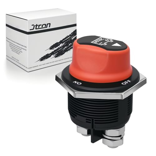 Jtron Car Battery Switches MAX 32V DC 200A Cont 300A INT (ON-Off) Car Motorcycle Yacht Mini Battery Switch 2 Position (200A)