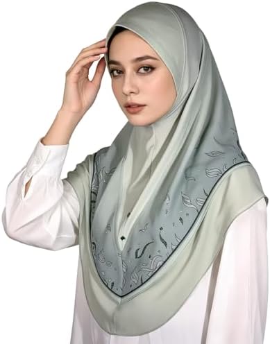 Ready To Wear Instant Hijab For Women Chiffon Hijabs Islamic Abaya Turban Muslim Slip-On K...