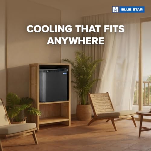 Image of Blue Star Bluestar 45 Ltr, 2 Star, Mini Refrigerator with Freezer, Direct Cool, Grey, MR60-GG