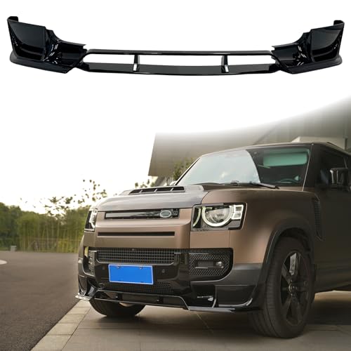 KETAI Front Bumper Lip Compatible with 2020 - Up Land Rover Defender BS Front Splitter Lower Lip Spoiler (Gloss Black)