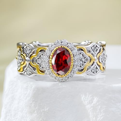 1.5CT Oval Cut Italian Retro Wedding Band for Women 10K 14K 18K Gold Retro Gemstone Engagement Rings Jewelry Gifts for Anniversary Valentine's Day3