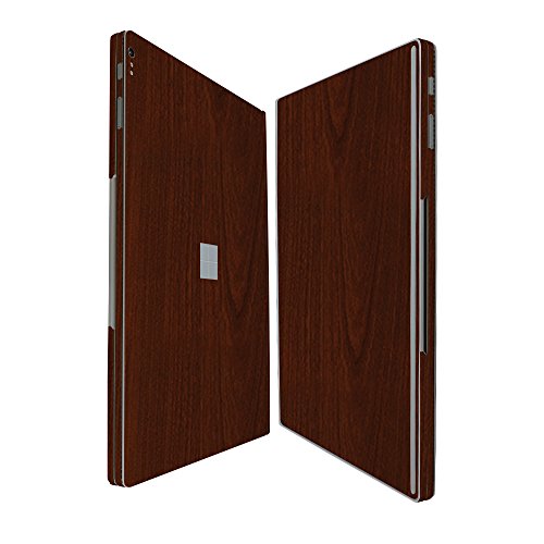 Skinomi Dark Wood Full Body Skin Compatible with Microsoft Surface Book 13.5 inch (2015)(Full Coverage) TechSkin with Anti-Bubble Clear Film Screen Protector