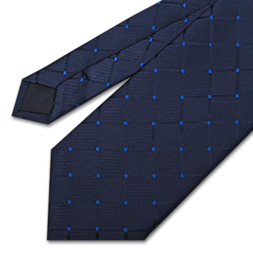 Image of Men's Tie Set with Pocket Square, Cufflinks and Gift Box | 100% microfiber; tie 59 x 3.15 in; square 10 x 10 in; gift box included