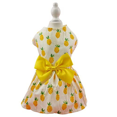 Cute Dog Princess Dress Dog Dress Cat Dress Suit Soft Breathable Dog Pure Cotton Fruit Dress And Dog Summer Dress For Small Medium And Large Dog Girl Puppies Lightweight Pet Dress #TOP23