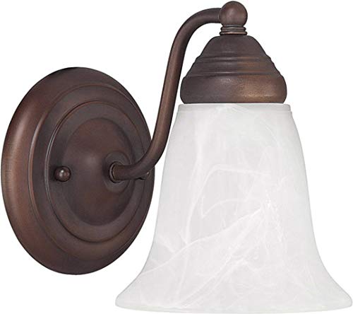 Capital Lighting 1361BB-117 Brady White Faux Alabaster Glass Wall Sconce, 1-Light 100 Watts, 7