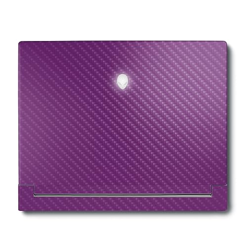 Image of MightySkins Carbon Fiber Skin Compatible with Alienware X16 R1 (2023) Full Wrap Kit - Solid Purple | Protective, Durable Textured Carbon Fiber Finish | Easy to Apply & Change Styles | Made in The USA