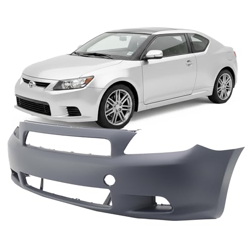 Image of FitParts Compatible with Scion tC 2005-2010 Front Bumper Cover | Primed, With Fog Light Holes, Without Parking Sensor Holes, Coupe, Ready to Paint, OEM 5211921906, SC1000103