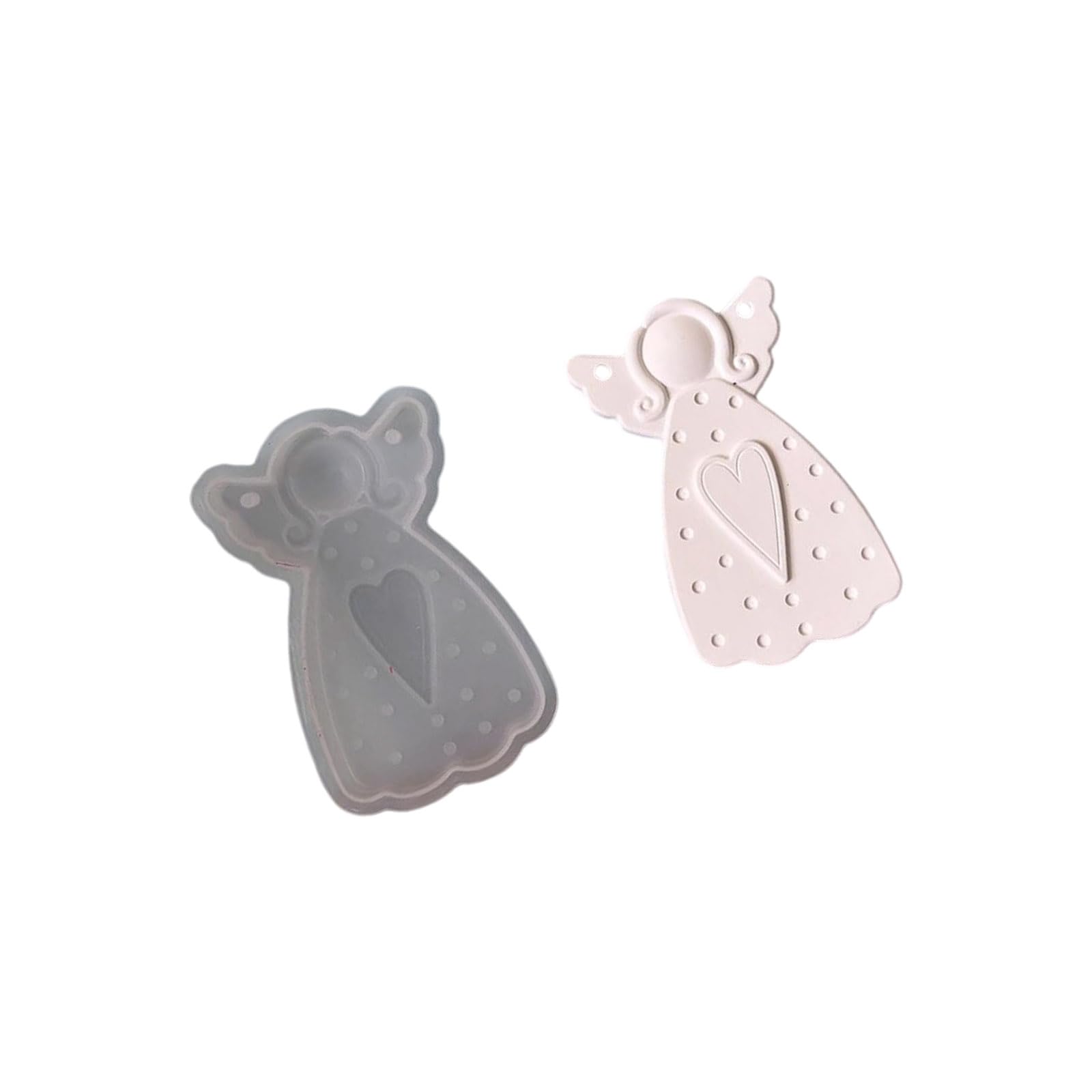 NEWFT Silicone Angelic with Intricate Girl Designs Easy Releases for Holiday Decoration Craft Silicone