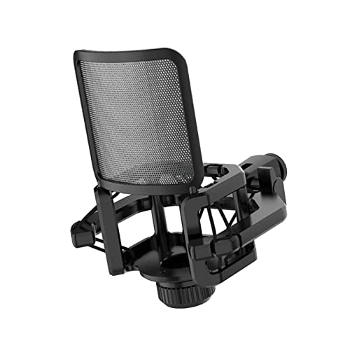 Image of Microphone Shock Mount Suspension for Condenser Microphone Broadcasting Black