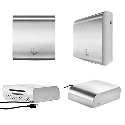WBHome Ultra-Thin Electric Automatic Hand Dryer Commercial High Speed, Instant Heat & Dry for Bathroom Heavy Duty - Thumbnail 5