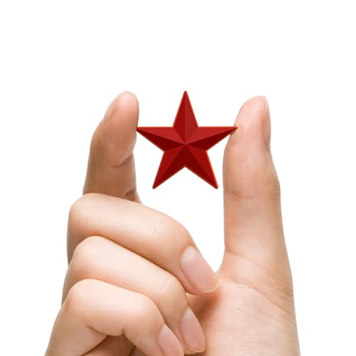 Image of 10 /20 /50 /100 Pcak Red Five-Pointed Star Lapel Pins Bulk-Pentacle Pentagram Lapel Pins Badge Souvenir