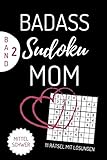 BADASS SUDOKU MOM 111 RÄTSEL MIT LÖSUNGEN MITTEL SCHWER BAND 2: A4 SUDOKU BUCH über 100 Sudoku-Rätsel mit Lösungen | mittel-schwer | Tolles Rätselbuch ... Geschenkidee für deine Mama (German Edition)