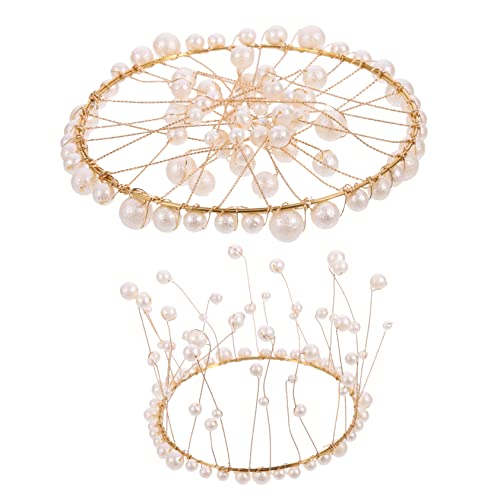 DIYEAH 2piezas Un Anillo De Perlas Decorativos Accesorios De Joyería para Uñas De Fotos para Sesiones Fotográficas