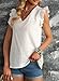 Dokotoo Womens Ladies Cute V Neck Tanks Tops Dressy Casual Elegant Ruffle Sleeveless Shirts Loose Summer Blouses Tank Top for Women Fashion 2026 White Medium