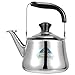 BESTonZON Hervidor de agua de silbato con infusor de té de acero inoxidable para hervidores de agua, tetera para inducción, cocina de gas, 1 L