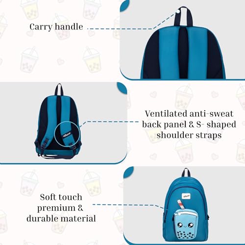 Image of F Gear Cocoa 23L Backpack|Soft Touch|Colourful & attractive theme brings a fun space-inspired look|with two Spacious Compartments,1 Front Pocket & Water Bottle Holder