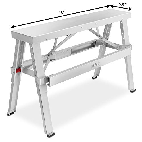 GypTool Adjustable Height Drywall Taping & Finishing Walk-Up Bench: 18 in. - 30 in.