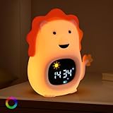 supply depot Kids Alarm Clock,Soft White Noise Sleep Trainer,Bedroom Kid Night Light Clock, Kid Wake-up Clock with Snooze Function,Bedtime Companion for Independent Sleep (Lion)
