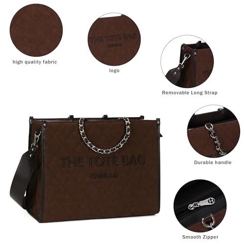 Image of Chinllo Laptop Tote Bag for Women Top Handle Satchel Purse and Handbags Work Compartment with Shoulder Strap