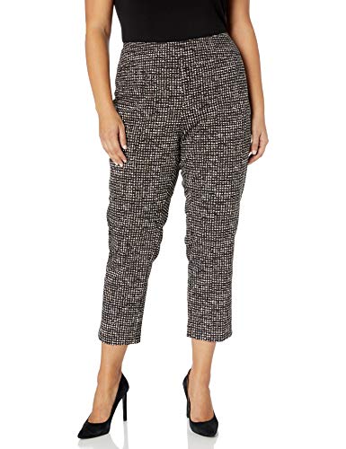 NIC+ZOE Women's Petite Abstract Tweed WONDERSTRETCH Pant, Multi, 16P