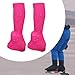 Aymzbd Ice Skating Leg Warmers Knit Long Leg Warmers Decor Fashion Supplies Keep Warm Ice Figure Skating Socks for Sports Dance, Rose Red