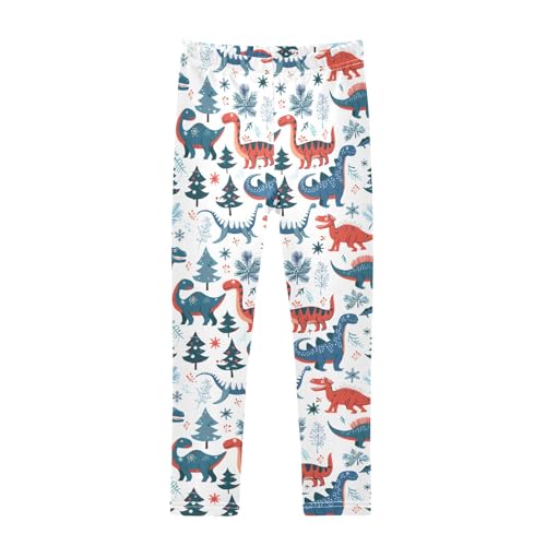senya Girls Printed Leggings Yoga Pants Funny Dinosaurs Pattern for Kids in 4t to 10 Years, 4T