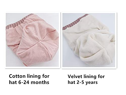 Baby Girls Boys Winter Hat Scarf Earflap Hood Scarves Skull Caps Pink #TOP4