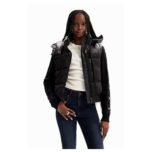 Desigual Padded_Oslo Manteau rembourré pour Femme, Noir, XL