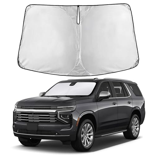 EcoNour Windshield Sunshade Compatible for Chevrolet Tahoe 2021-2024 2025 2026, Sun Visor for Front Windshield & Window Sun Shade Cover, UV Heat Blocker & Protector, Car Accessories