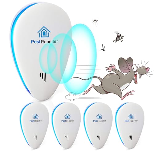 Repelente Ultrasónico de Plagas,2022 Nuevo Electrónico Repelente Mosquitos Insectos para Interiores Anti Cucarachas, Moscas,Mosquitos,Ratones,Arañas,100% Inofensivo para Mascotas y Humanos(4 Pack)