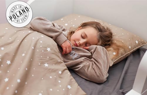 Kinder Bettdecke ohne Bezug 90x120 cm - Baumwolle Baby Decke und Kissen Set Kinderdecke 90 x 120 und Kopfkissen 60 x 40 - Bettdecken Kinderbettdecke Oeko-Tex Monde