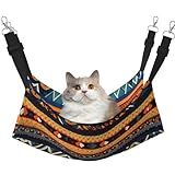 Design tendance : avec des motifs imprimés mignons et tendance, le hamac pour fenêtre de chat imprimé African National Patterns est conçu pour les cages de chat. Son aspect tendance ajoute une touche de style à l'environnement de votre animal de compagnie tout en offrant un espace attrayant pour votre chat à explorer.