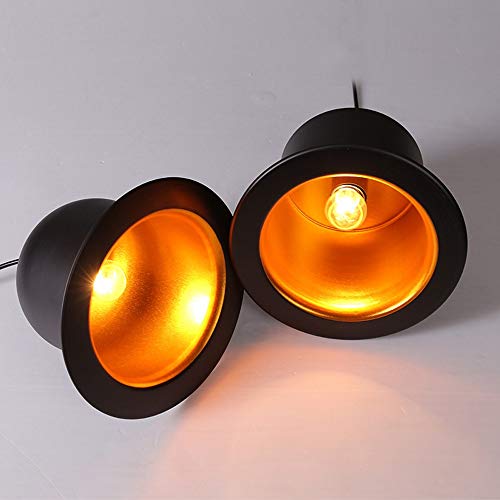 Lámpara de techo colgante de diseño moderno negro y oro para vestuarios exclusivos 3