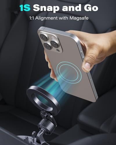 1Zero MagSafe 차량용 CD 폰 홀더, 접이식 롱암 CD 폰 마운트 — 사진 7