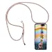 Produktbild MXKOCO Handykette kompatibel mit Xiaomi Redmi 5 Plus Handyhülle mit Kordel um Umhängen Handyanhänger Halsband Lanyard Case/Handy Band Halsband Necklace Silikon Hülle - Rose Gold