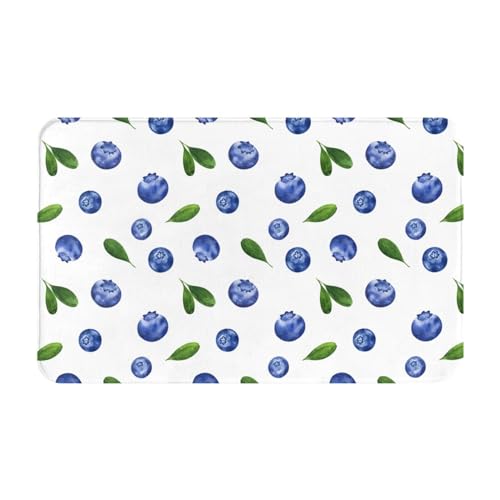 VOSERY Blueberry Tapis de salle de bain 76,2 x 50,8 cm - Doux, absorbant, antidérapant, lavable en machine