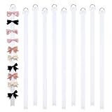 FINGERINSPIRE 10 Stück Weißer Schleifenhalter Für Haarschleifen 102cm Lang Aus Polyester Mit D Ringen Zur Wandmontage Für Die Aufbewahrung von Haaraccessoires Dekorativen Schleifen Im Schlafzimmer