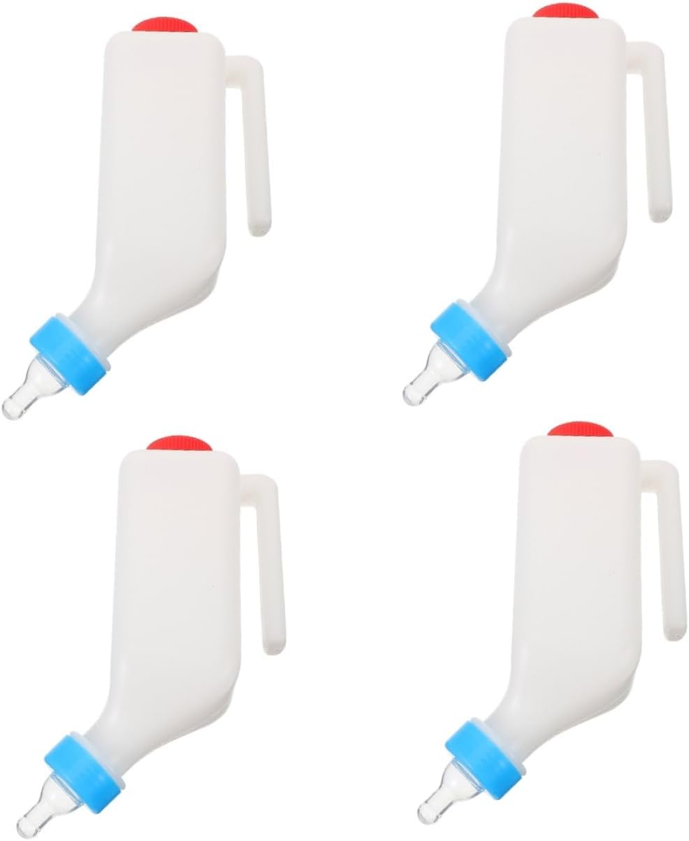 HANABASS 4pcs Milk Bottles Lids for Goats Calf Nursing Bottle Livestock Feeding