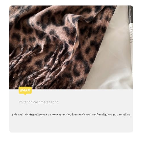 Fashion Leopard Print Scarf Womens Lightweight Super Soft Long Scarves Wrap Shawl with Tassel2
