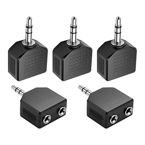 Adaptador divisor en Y de auriculares de 3,5 mm ideal para ver películas en el tren con tabletas
