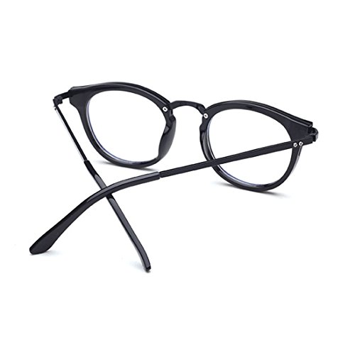 D.King Vintage Round Prescription Eyeglasses Horn Rim Clear Lens Eye Glasses Frame Black
