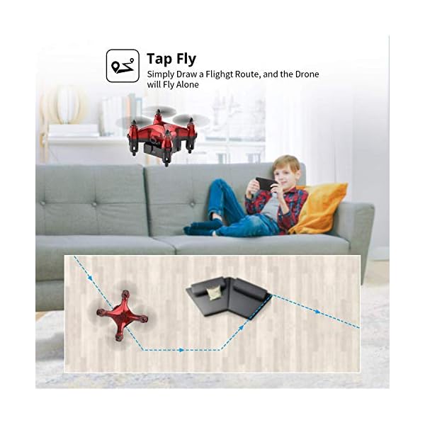 Holyton HT02 Mini Drohne mit 720P FPV Kamera für Kinder Anfänger, Faltbarer RC Nano Quadcopter mit App Steuerung… – Bild 7