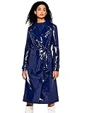 Verschluss: geknöpft. Damen Trenchcoat Lack Damen Glänzend Damen Sexy Kunstleder Jumpsuit Dancewear Hollow Out Cosplay Party Clubwear Fancy Playsuit Gr. 38, blau