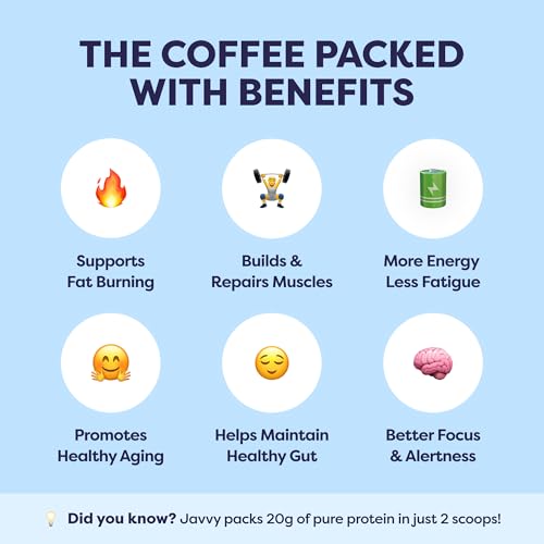 Image of Javvy Protein Iced Coffee - Premium Whey Protein & Iced Coffees, 100% Natural Cold Brew, Zero Artificial Flavors & Sweeteners, 80mg Caffeine, No Added Sugar, 20 Servings, French Vanilla, 1 Pack