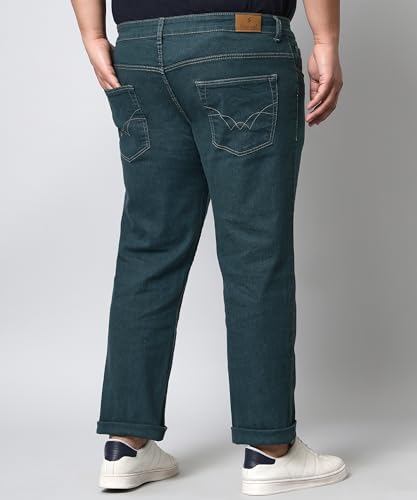 Image of STUDIO NEXX Regular Fit Cotton Lycra Blend Black Jeans