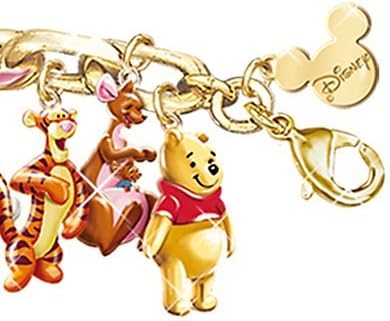 24k Gold Plated Ultimate Disney Classic Charm Bracelet Featuring 37 Disney Characters By the Bradford Exchange